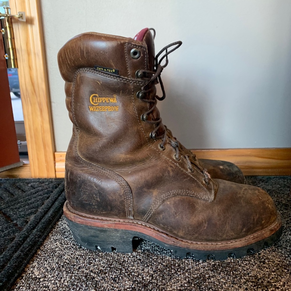 Chippewa 9” Steel Toe Super Logger Boots